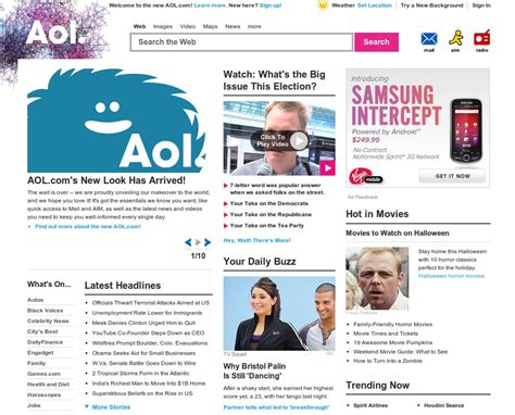 AOL's New Homepage Is Now Live