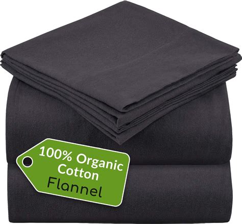 Mellanni + 100% Organic Cotton Flannel Sheet Set – Heavyweight