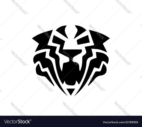 Tiger head logo Royalty Free Vector Image - VectorStock