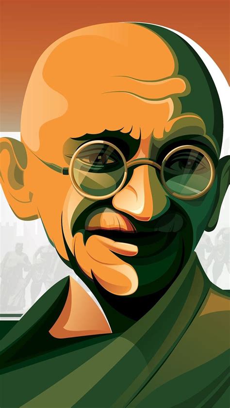 Mahatma Gandhi HD 4K, Art | Ritratti