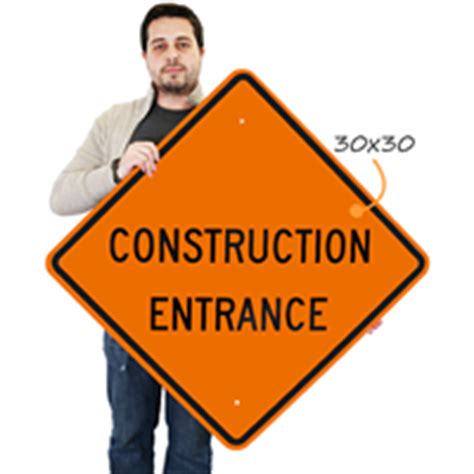 Construction Entrance Sign , SKU: K-6567 - MySafetySign.com