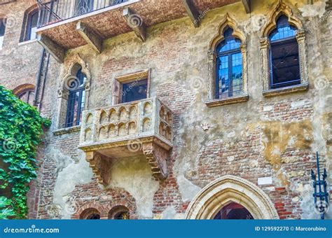 The Famous Balcony of Romeo and Juliet in Verona, Italy Stock Photo ...