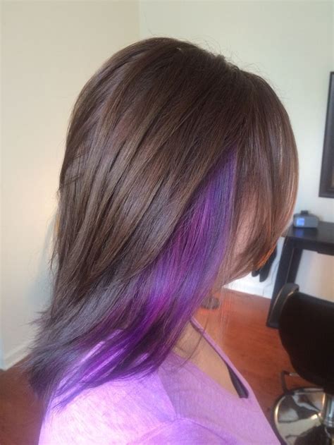 Short purple hair, Hair streaks, Purple hair streaks