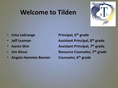 Welcome to Tilden Middle School! - ppt download