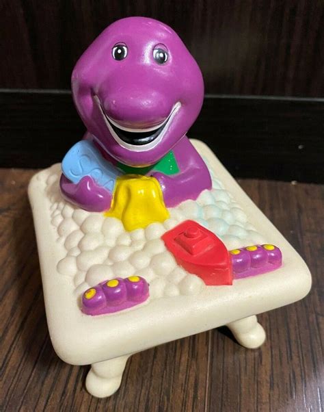 VINTAGE 1995 Barney Dinosaur Plastic PVC Toy Figure Bath Tub Time 4" Hasbro | eBay