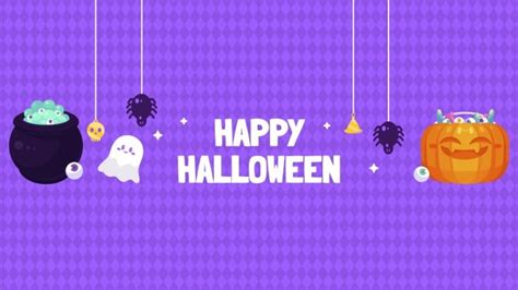 Design this Cute Flat Happy Halloween YouTube Banner template online