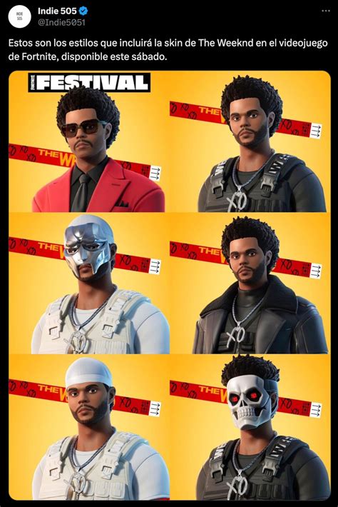 The Weeknd en Fortnite: Así se ven las skins que podrás usar a partir ...