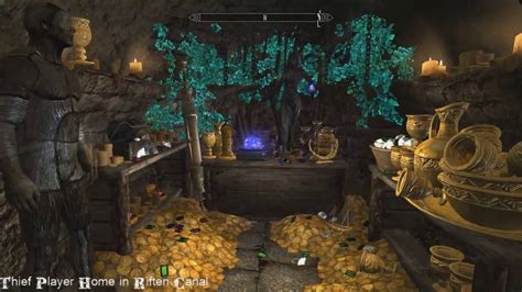 Thief Player Home in Riften Canal and Thief's Hideout Ultimate - Skyrim House Mods - YouTube