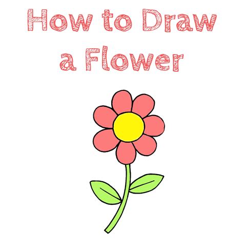 How to Draw a Flower for Kids - How to Draw Easy