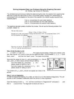 Solving Integrated Rate Law Problems Using the … / solving-integrated ...