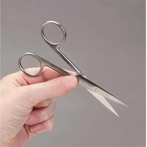 Surgical Scissors, Stainless-Steel, Sharp/Sharp, Straight, 5 in | Carolina Biological Supply