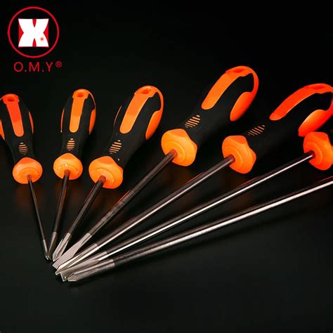 OMY Hot Sale Cross Head Flat Head Slotted Tip Screwdriver Magnetic Phillips Slotted Lengthen ...