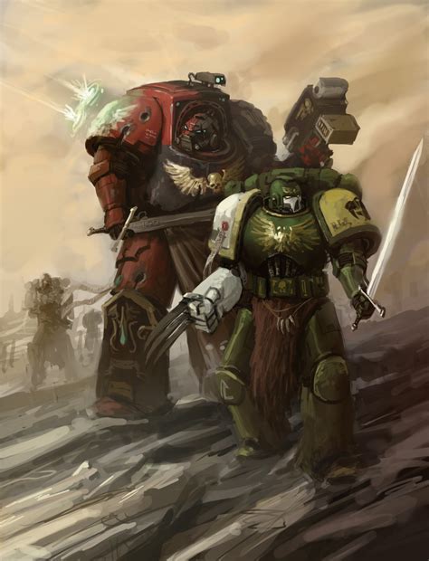 Art of morkarr — some commissioned space marines