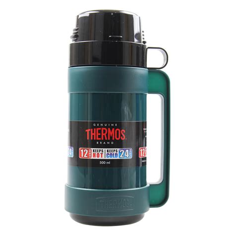 Thermos Glass Vacuum Flask Hot Cold Drinks Insulated Travel Flask Mug ...