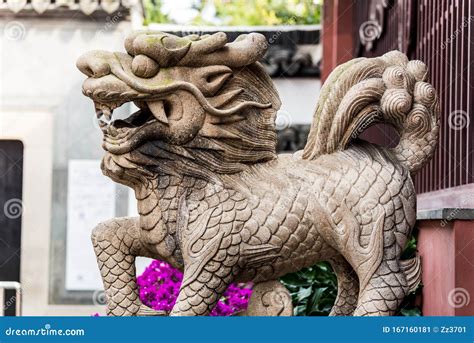 Qilin Statue Outside A Chinese Temple Stock Photography | CartoonDealer.com #157706312