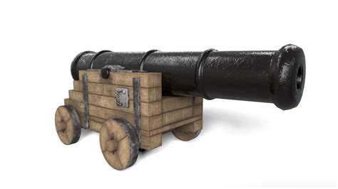 Antique Cannon - Ship Cannon - Pirate Cannon 3D model | CGTrader