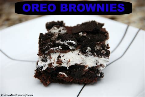 One Creative Housewife: Oreo Brownies