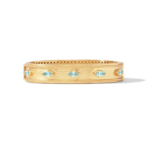 Julie Vos Monaco Stone Hinge Bangle Bracelet, Bahamian Blue | BG250GBB00 | Borsheims