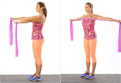 Resistance Band Pull Apart | Resistance Band Workout For Biceps and Triceps | POPSUGAR Fitness ...