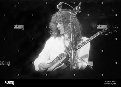 Scottish guitarist Brian Robertson performing with Thin Lizzy at the ...