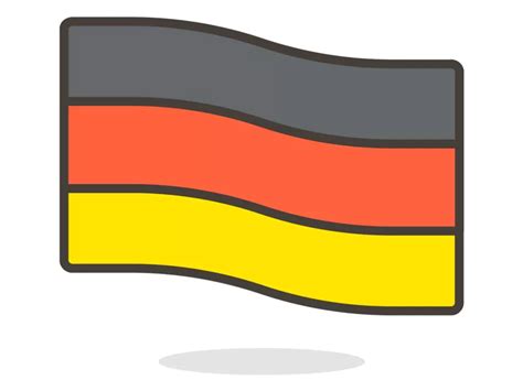 Germany Flag Emoji Icon PNG vector in SVG, PDF, AI, CDR format