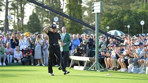 Honorary Starter Masters champion Gary Player of South Africa watches ...