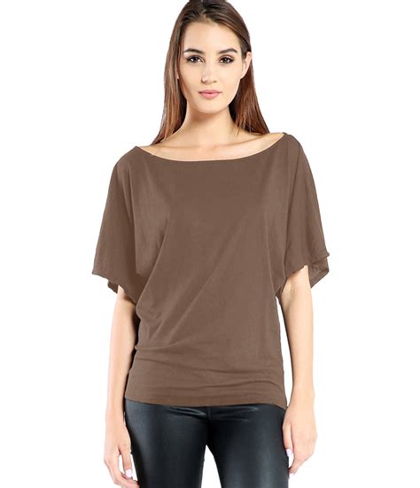 Michael stars Slub Jersey Off-shoulder Dolman Top in Brown (SAHARA) | Lyst