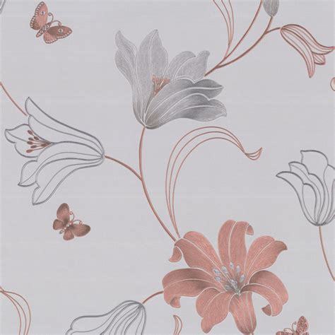 Metallic Wallpaper Amelia Floral - MurivaMuriva