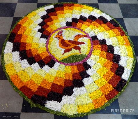 60 Most Beautiful Pookalam Designs for Onam Festival - part 3