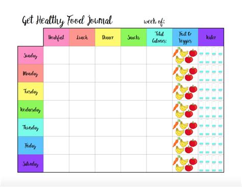 Free Printable Food Journal: 6 Different Designs