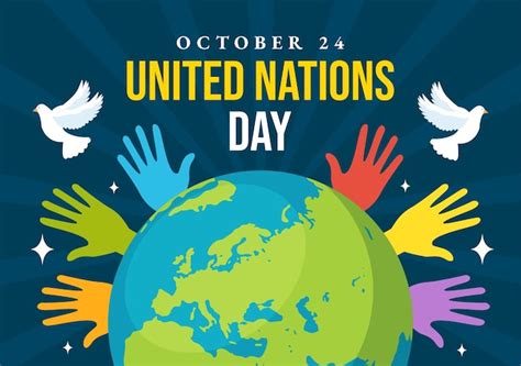 Premium Vector | United Nations Day Celebration Vector Illustration with People Public Service ...