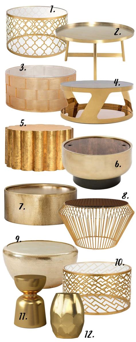 THE GOLD ROUND COFFEE TABLE – 12 STYLISH OPTIONS | Coffee table decor living room, Table decor ...