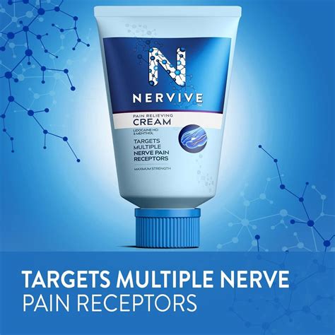 Nervive Max Strength Nerve Care Pain Relief Cream - Lidocaine & Menthol ...