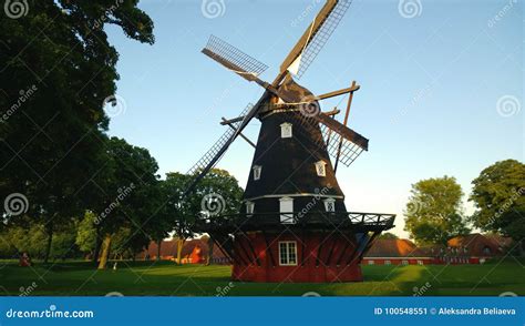 Beautiful Large Windmill in Kastellet Park in Copenhagen Stock Image - Image of beautiful ...