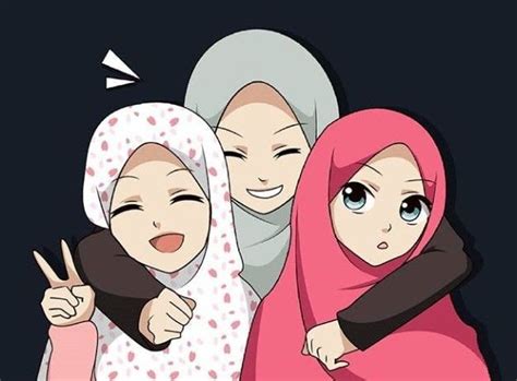 20 Gambar Kartun 3 Sahabat Sejati- Pin Oleh Gulsum C Di Cartoon Hijab Kartun Gambar Dan ...