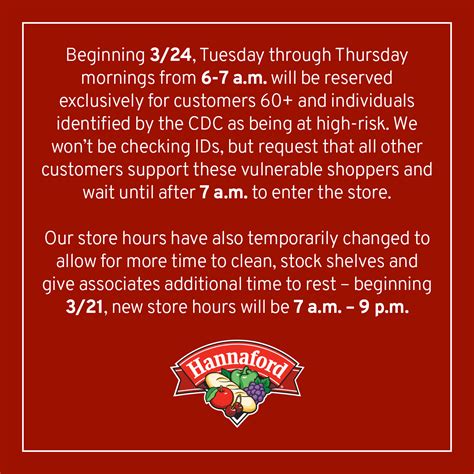 Hannaford Changing Hours : r/Hannaford