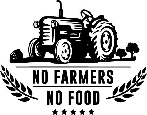 KaaHego No Farmer No Food Sticker for Tractor, Car, Jeep,Thar2020 Black, 29cmX24cm : Amazon.in ...