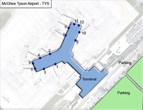 Knoxville McGhee Tyson Airport Map | TYS Terminal Guide