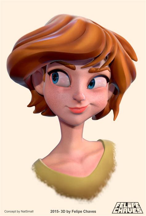 Smirk by Felipe Chaves 3d Model Character, Female Character Design ...