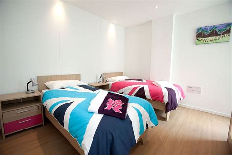 Olympic Village apartment. View of the first completed athletes' apartment in the Olympi ...