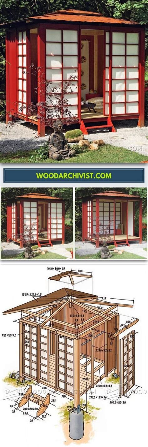 Japanese Tea House Plans - Outdoor Plans and Projects | WoodArchivist.com #WoodworkingProjects ...