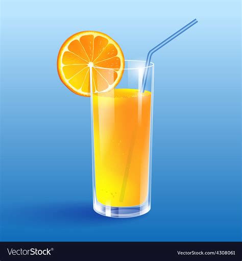 Orange juice Royalty Free Vector Image - VectorStock