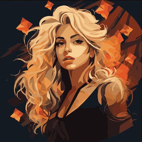 Premium AI Image | Shakira vector art