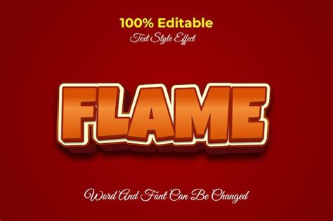 Premium Vector | Flame editable text effect template