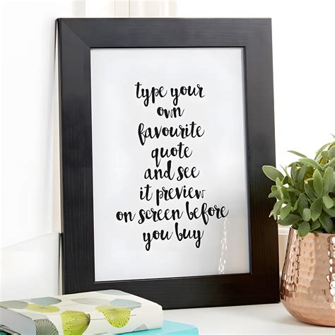 Custom Type Your Own Quote Print or Canvas | Easy to Create Wall Art