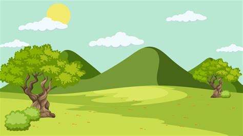 Cartoon Mountains Background in Illustrator, SVG, JPG, EPS, PNG ...