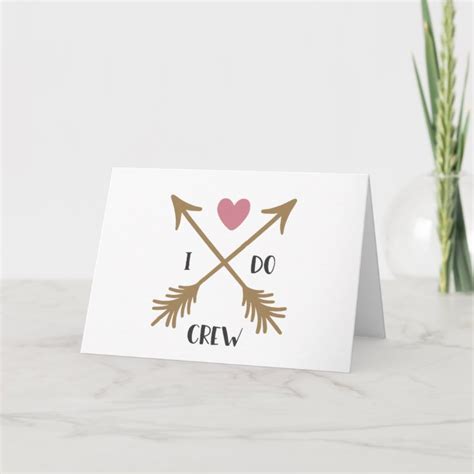 I DO CREW Wedding Proposal Card | Zazzle