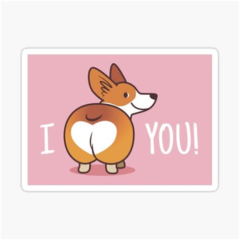 "Cute smiling corgi dog cartoon." Sticker for Sale by chrissywave ...