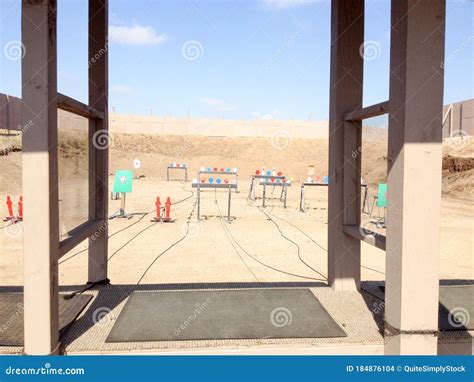 Firing Range for Shooting Guns Pistols Firearms Training Stock Photo - Image of outdoors ...