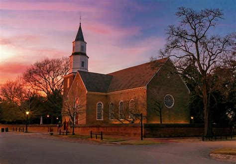 Bruton Parish Church Sunset Photograph by Norma Brandsberg